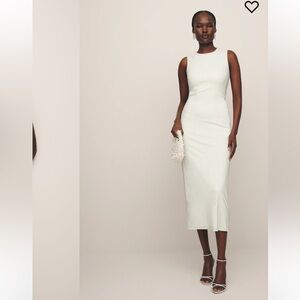 NWT Reformation Margery Knit Dress in Silver